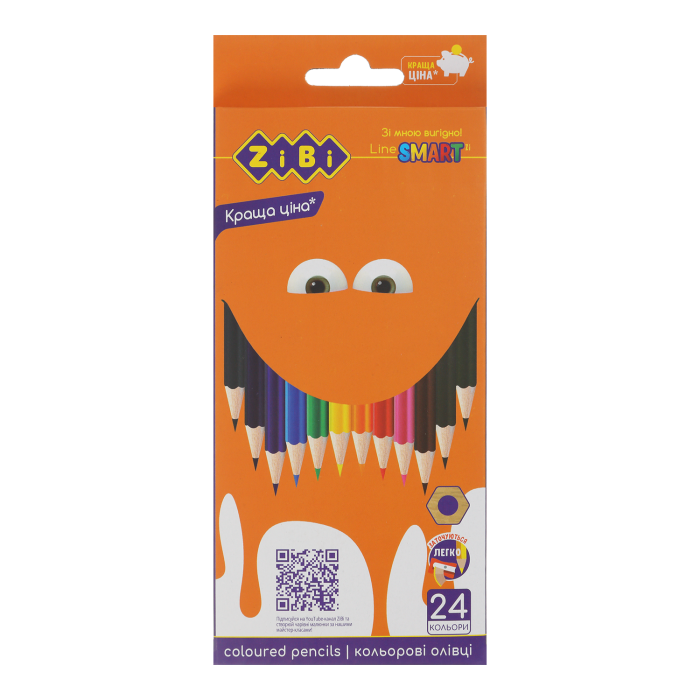 Олівці кольорові (24 кольори) Smart Line