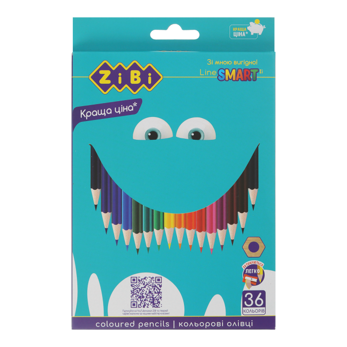 Олівці кольорові (36 кольорів) Smart Line