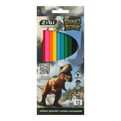 Карандаши цветные Dino (12 цветов) ZB.2455