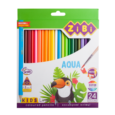 Олівці кольорові акварельні AQUA (24 штуки) ZB.2476