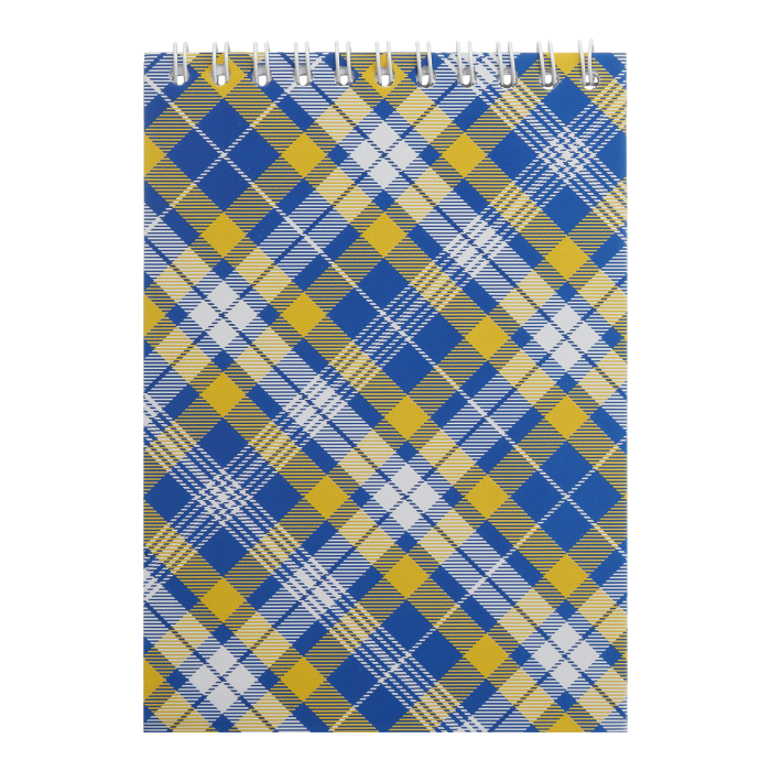 Блокнот А6, 48арк, клітинка (верхня пружина) клітинка, синій