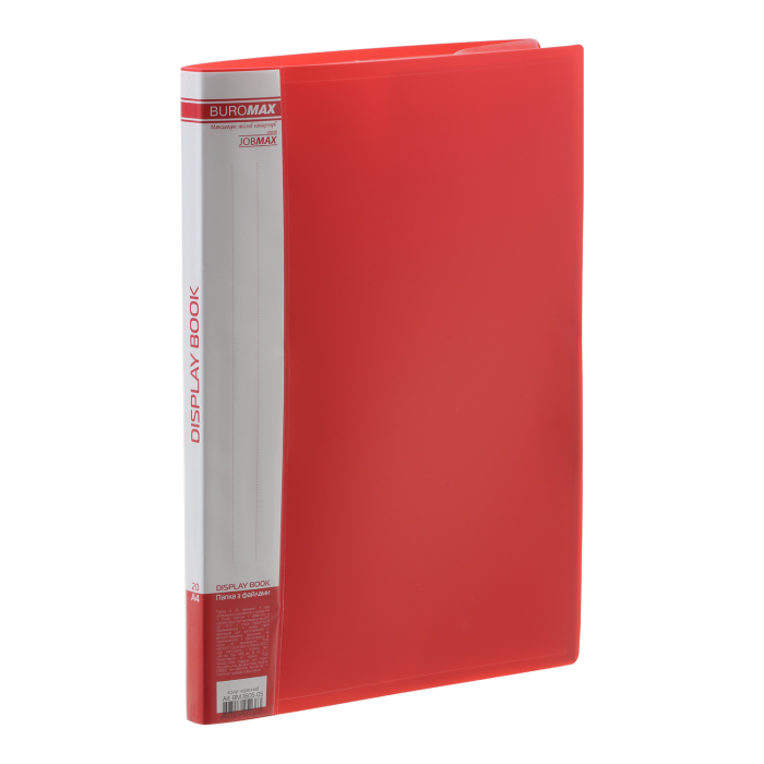 Папка з 20 файлами А4, Jobmax (червоний) bm.3605-05