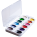 Акварель (12 кольорів, ,білий пластиковий пенал) ZB.6544-08