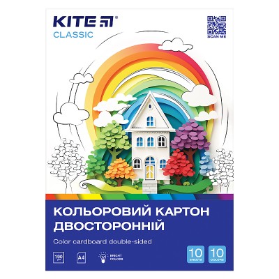 Набор цветного картона Classic А5 (10 цветов)