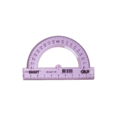 Транспортир 100мм. (тонированный, ассорти) ZB.5641-99