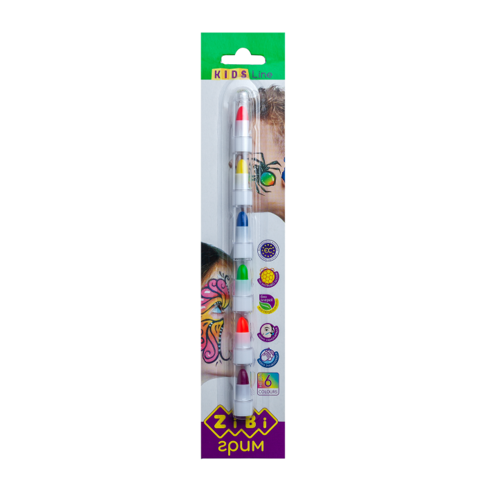 Олівці для гриму лиця та тіла  Неон (6 кольорів) 