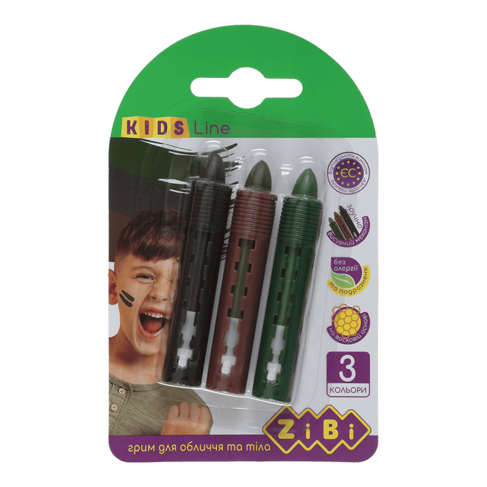 Грим для обличчя та тіла з висувним механізмом (3 кольори)