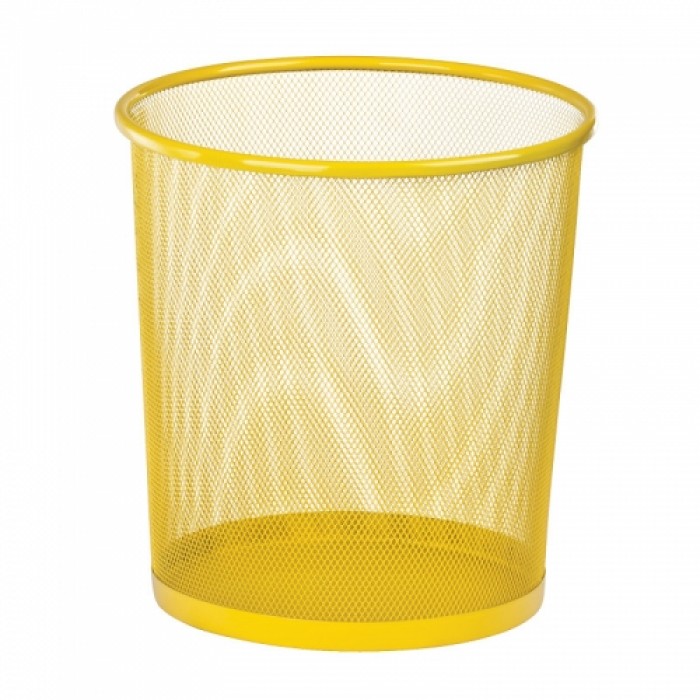 Кошик для паперів металевий, круглий (жовтий) ZB.3126-08