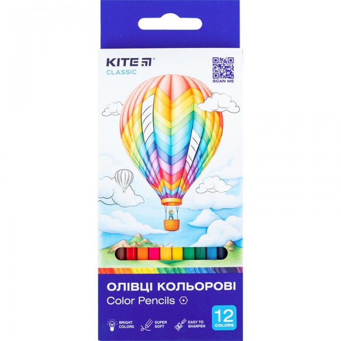 Олівці кольорові (12 кольорів) Classic