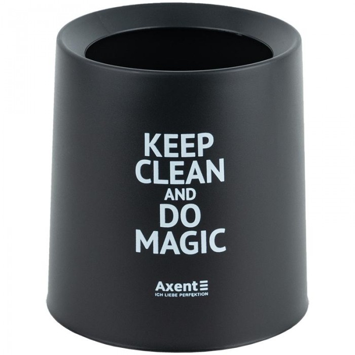 Настільний контейнер для сміття, круглий (чорний)