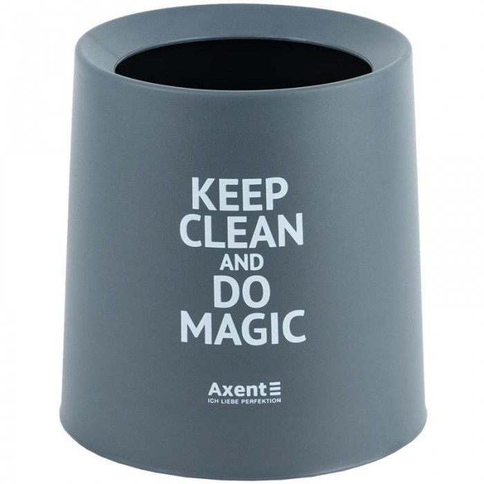 Настільний контейнер для сміття, круглий (сірий)