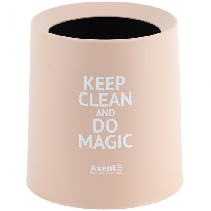 Настільний контейнер для сміття, круглий (персиковий)