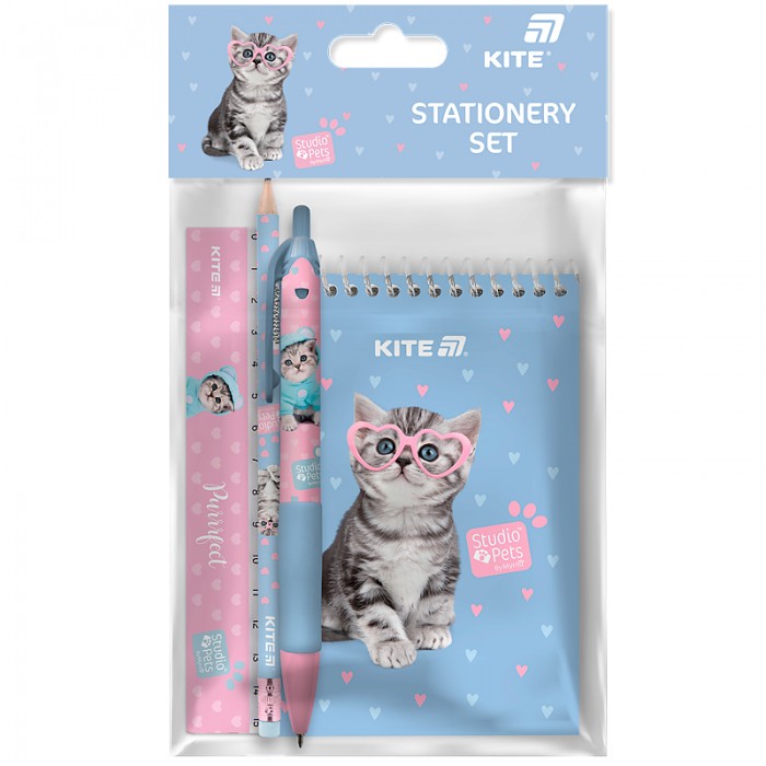 Набір канцтоварів Kite Studio Pets (4 предмети)
