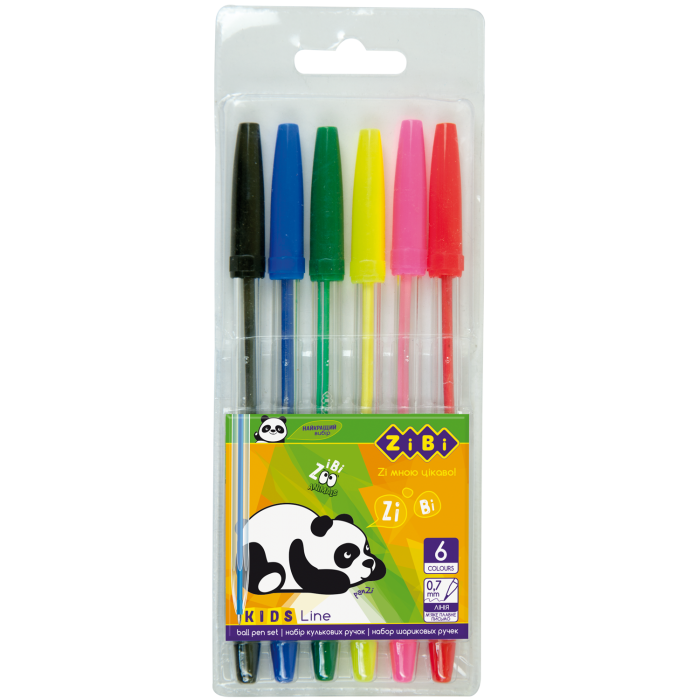 Набір із 6-ти кулькових ручок  ZB.2011