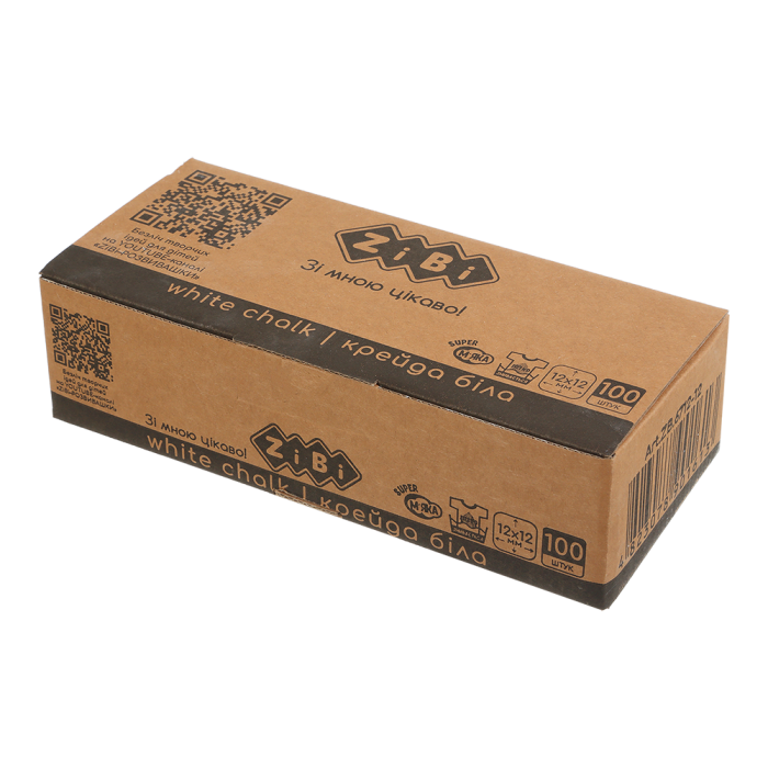 Крейда біла KIDS Line  (100шт) ZB.6712-12