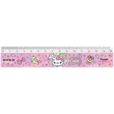 Лінійка пластикова 15 см. Hello Kitty