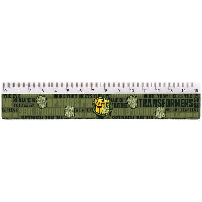 Линейка пластиковая 15 см. Transformers