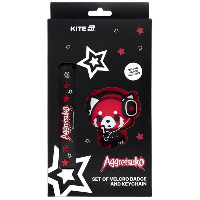 Бейдж на липучці + підвіска Aggretsuko