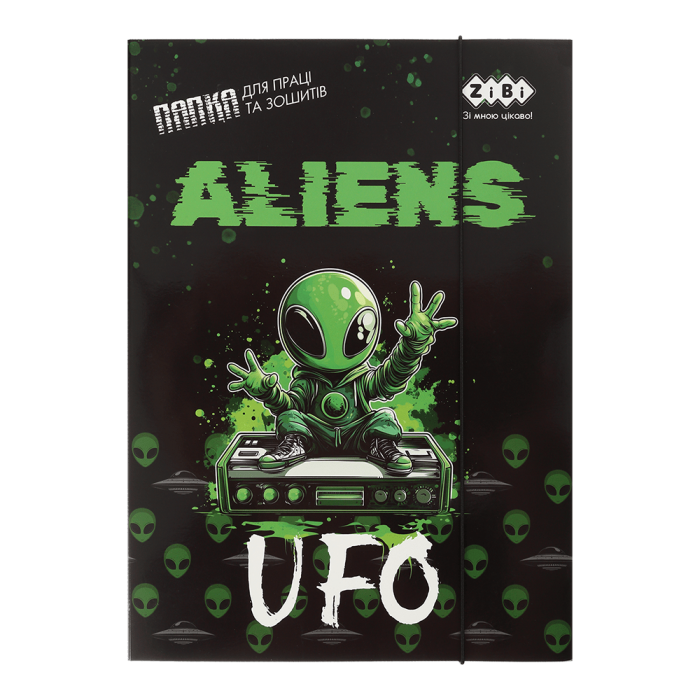 Папка для праці та зошитів на гумці UFO А4, ZB.14940-01