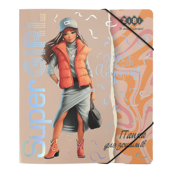 Папка для зошитів на гумці Super Girl B5+,ZB.14990-10