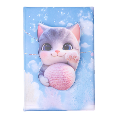 Блокнот 3D KITTY А5, Soft PU обкл. 80арк, клітинка (асорті)