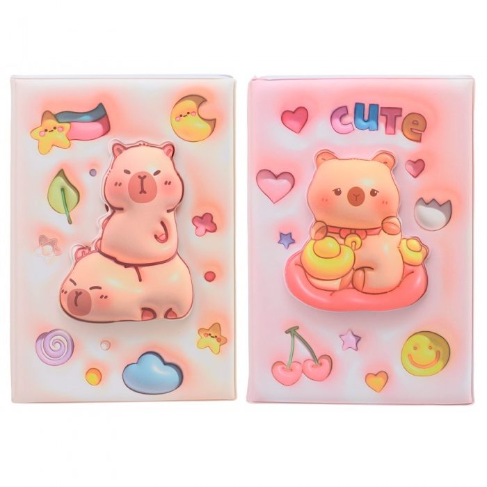 Блокнот 3D Capybara А5, Soft PU обкл. 80арк, клітинка (асорті)