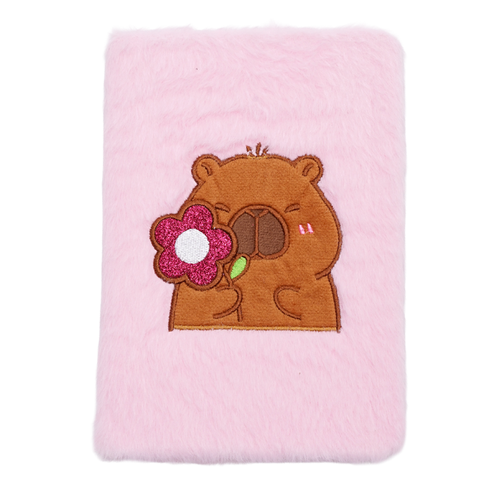 Блокнот плюшевий Capybara 2 А5, 80арк. клітинка (асорті)