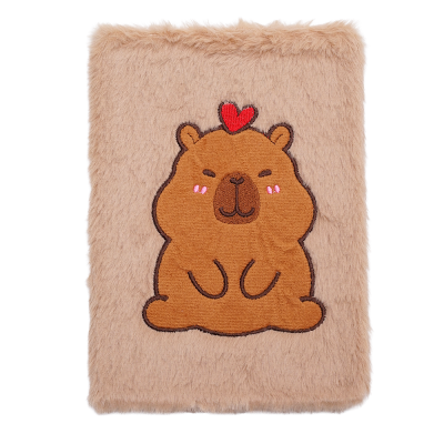 Блокнот плюшевый Capybara 3 А5, 80л. клетка (ассорти)