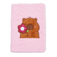 Блокнот плюшевий Capybara 4 А5, 80арк. клітинка (асорті)