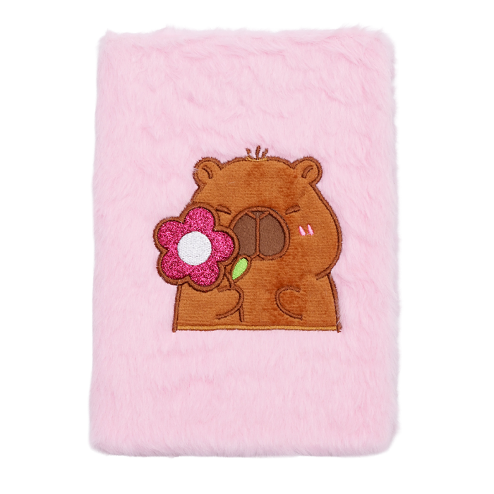 Блокнот плюшевый Capybara 4 А5, 80л. клетка (ассорти)