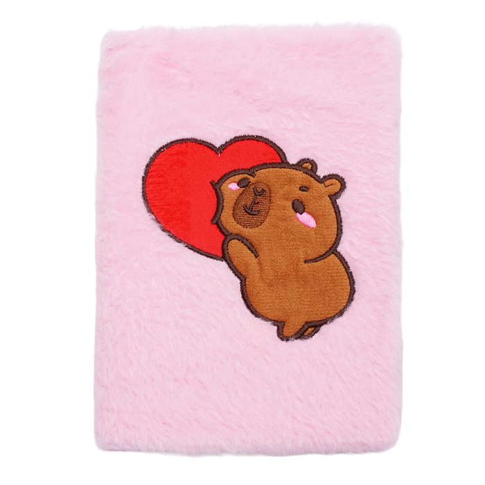 Блокнот плюшевый Capybara 5 А5, 80л. клетка (ассорти)