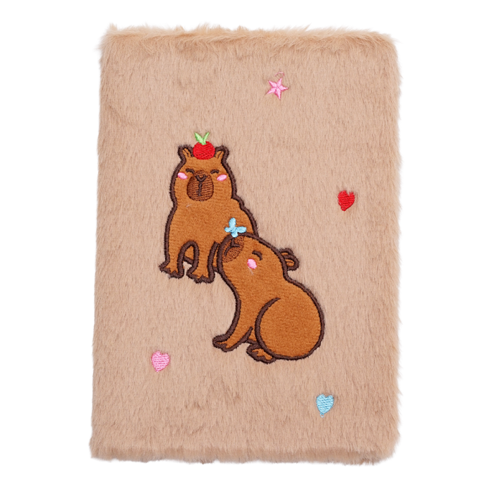 Блокнот плюшевый Capybara 7 А5, 80л. клетка (ассорти)