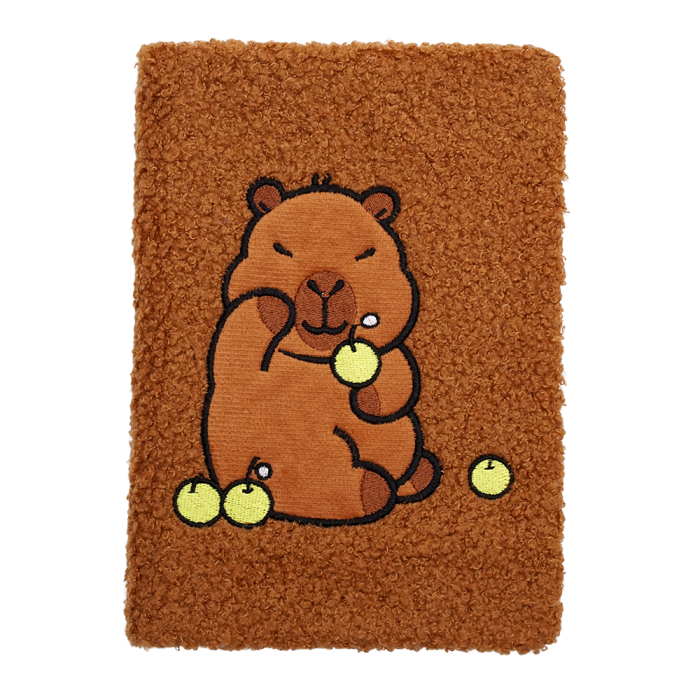 Блокнот плюшевый Capybara 10 А5, 80л. клетка (ассорти)