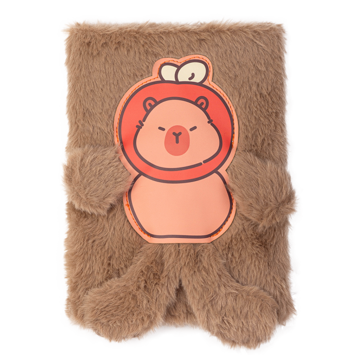 Блокнот плюшевий Capybara 1 А5, 80арк. клітинка (асорті)