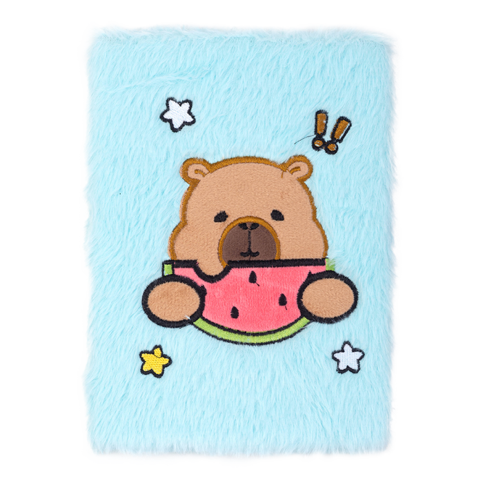 Блокнот плюшевий Capybara 12 А5, 80арк. клітинка (асорті)