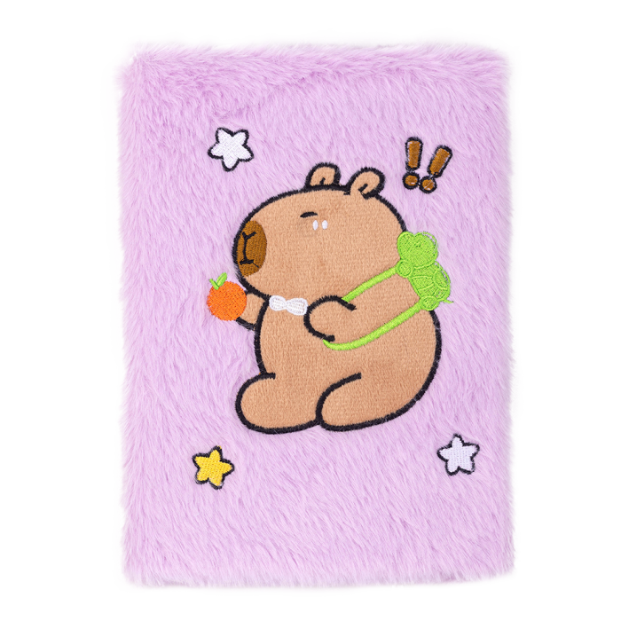 Блокнот плюшевий Capybara 13 А5, 80арк. клітинка (асорті)