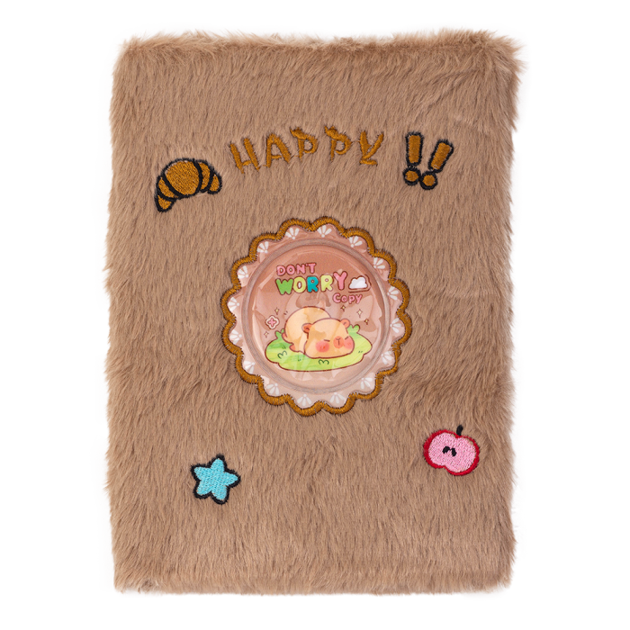 Блокнот плюшевий Capybara 14 А5, 80арк. клітинка (асорті)