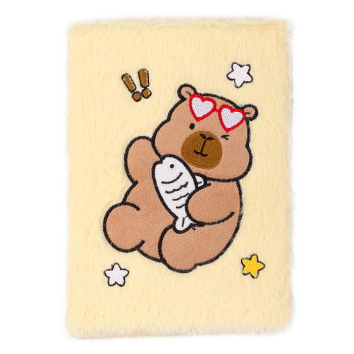 Блокнот плюшевий Capybara 16 А5, 80арк. клітинка (асорті)