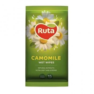 Салфетки влажные Ruta Selecta Chamomile с экстрактом ромашки 15шт