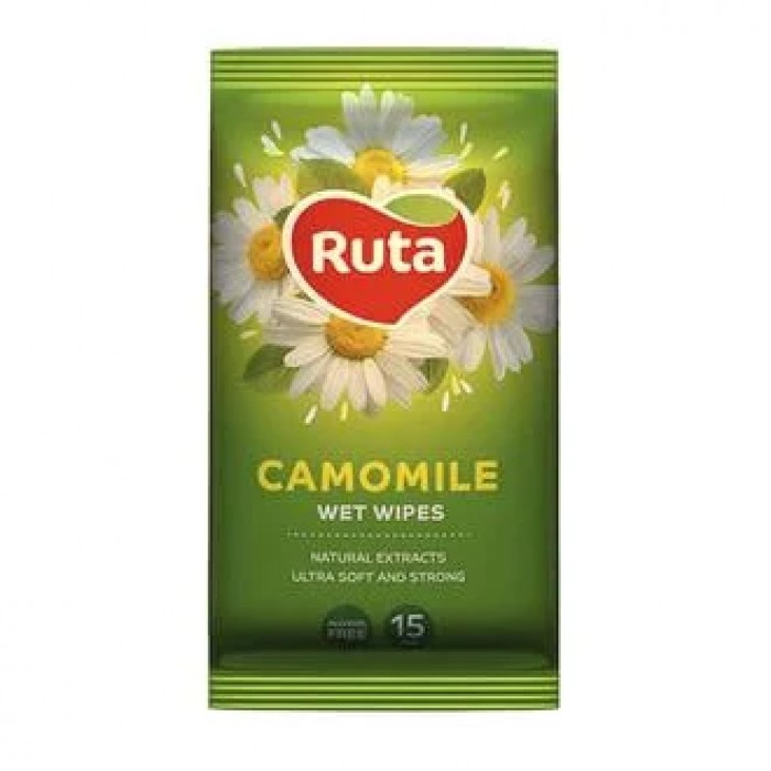 Салфетки влажные Ruta Selecta Chamomile с экстрактом ромашки 15шт
