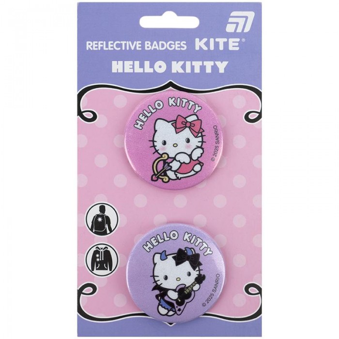 Набір значків світловідбиваючих 2шт., Hello Kitty