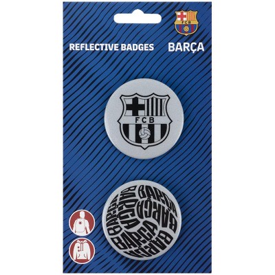 Набір значків світловідбиваючих 2шт., FC Barcelona