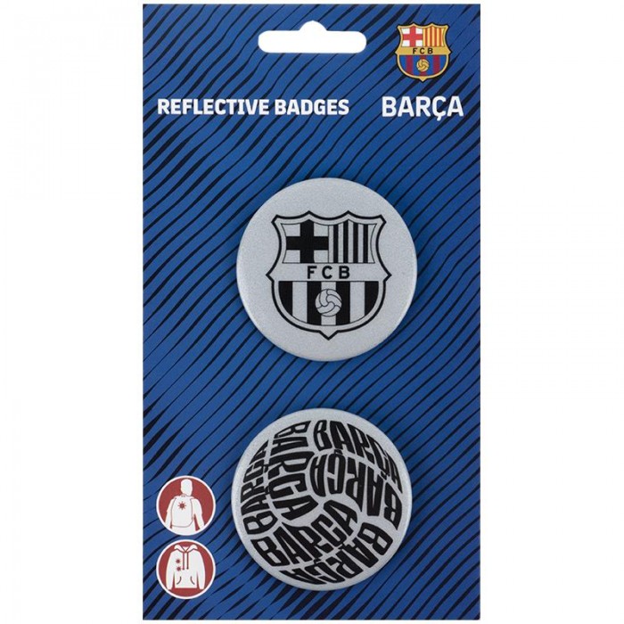 Набір значків світловідбиваючих 2шт., FC Barcelona