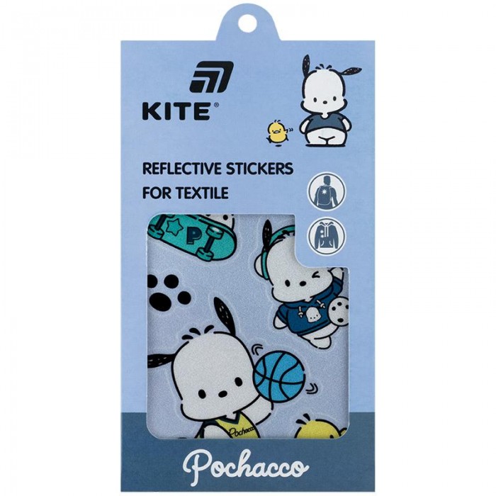 Набір стікерів світловідбиваючих для текстилю Pochacco