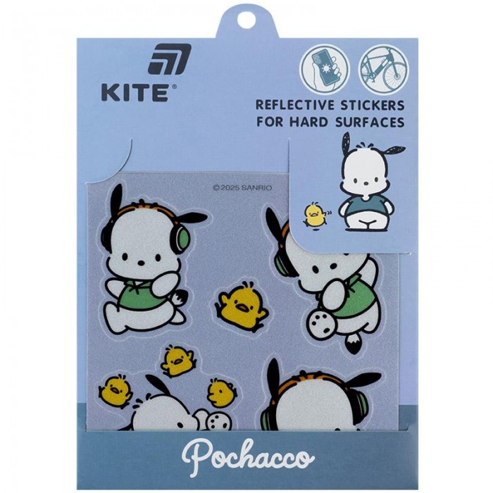 Набір стікерів світловідбиваючих Pochacco