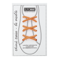 Шнурки для обуви светоотражающие, 1 пара (оранжевый) 