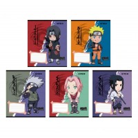 Зошит 12 аркушів, клітинка Naruto (упаковка-25шт)