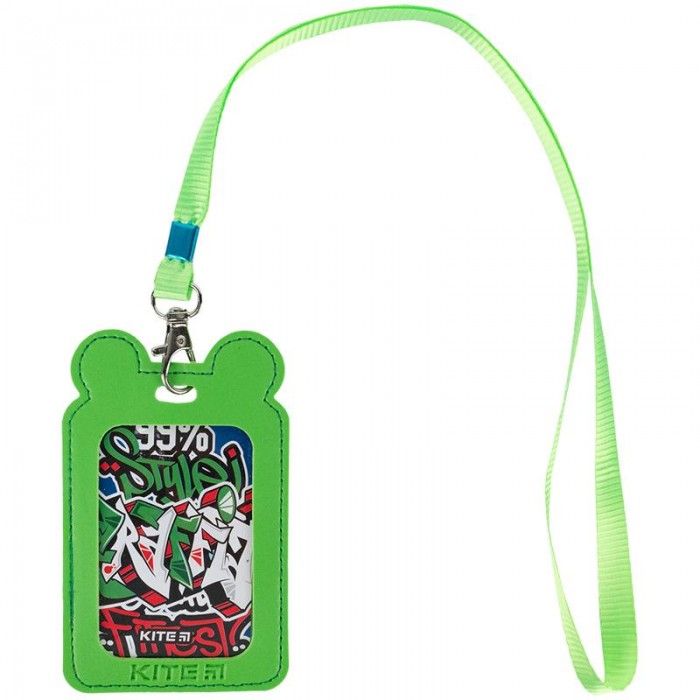 Бейдж вертикальний на шнурку (зелений)