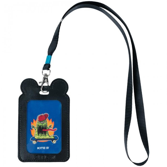 Бейдж вертикальний на шнурку (чорний)