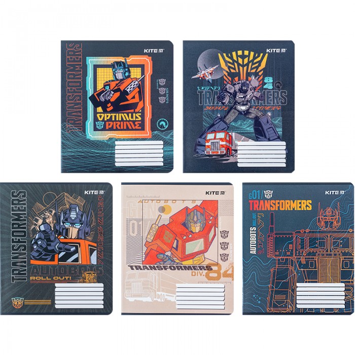 Зошит 18 аркушів, клітинка Transformers